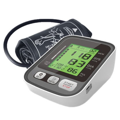 JZ-256A Tri-Color Backlight Automatic Upper Arm Sphygmomanometer Home Electronic Sphygmomanometer, Specification: 22-32cm(Voice Broadcast) - Sphygmomanometer by buy2fix | Online Shopping UK | buy2fix