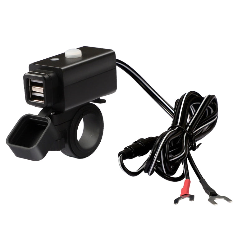 C082 Motorcycle Mobile Phone Charger Waterproof USB Charger With Switch Indicator - In Car by buy2fix | Online Shopping UK | buy2fix