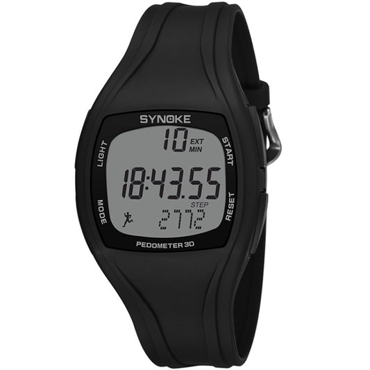 SYNOKE 9105 Multifunctional Sports Time Record Waterproof Pedometer Electronic Watch(Black) - LED Digital Watches by SYNOKE | Online Shopping UK | buy2fix