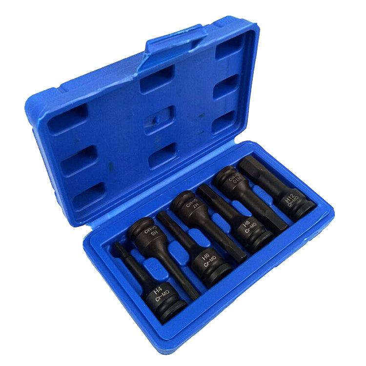 7 PCS / Set 3/8 Inch Pneumatic Pressure Batch Socket Set Tool, Specification: 7089 H Type - In Car by buy2fix | Online Shopping UK | buy2fix