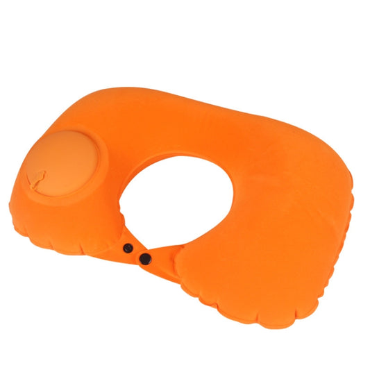 Travel Inflatable Press U-Shaped Neck Guard Pillow, Colour: Flocked U009-070（Orange） - Home & Garden by buy2fix | Online Shopping UK | buy2fix