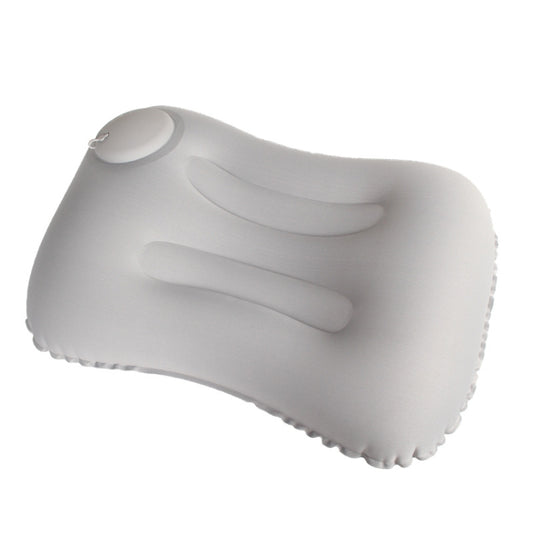 Travel Inflatable Press U-Shaped Neck Guard Pillow, Colour: Milk Silk U018-2（Gray） - Home & Garden by buy2fix | Online Shopping UK | buy2fix