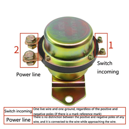 Automobile Electromagnetic Power Switch, Rated voltage: 24V (Copper) - In Car by buy2fix | Online Shopping UK | buy2fix