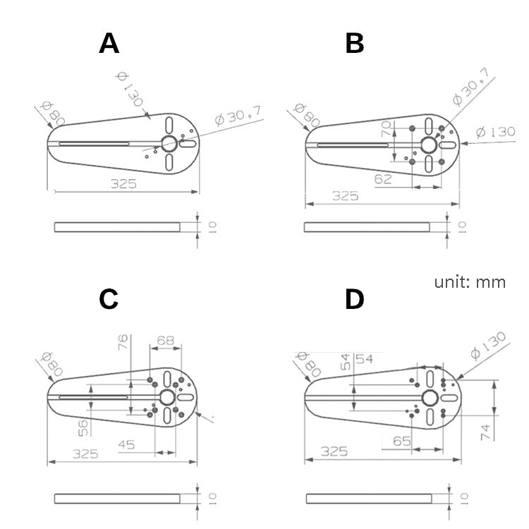 W New Trimming Machine DIY Accessories Universal Milling Circle Machining Circle(C) - Others by buy2fix | Online Shopping UK | buy2fix