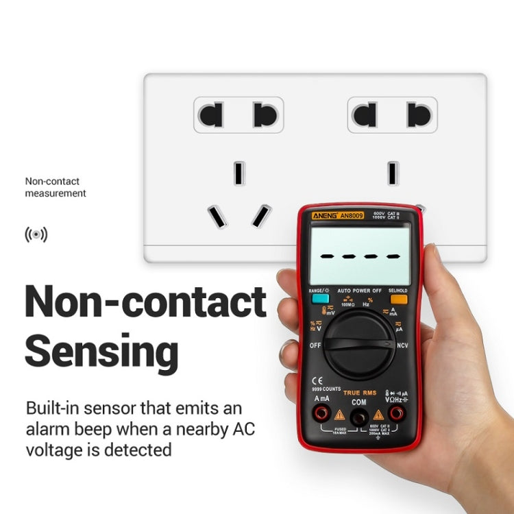 ANENG AN8009 NVC Digital Display Multimeter, Specification: Standard(Black) - Current & Voltage Tester by ANENG | Online Shopping UK | buy2fix