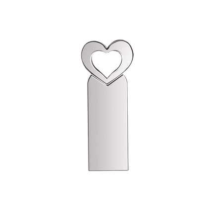 Zshqu2 Heart-Shaped USB 2.0 High Speed Metal USB Flash Drives, Capacity: 8GB(White) - USB Flash Drives by buy2fix | Online Shopping UK | buy2fix