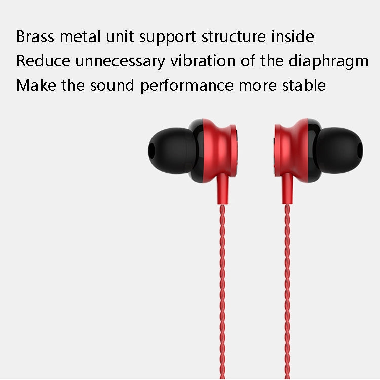 2 PCS TS118 3.5mm Metal In-Ear Wired Game Earphone(Red) - In Ear Wired Earphone by buy2fix | Online Shopping UK | buy2fix