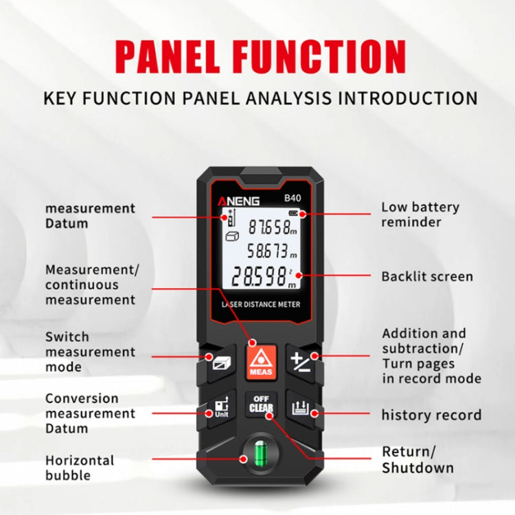 ANENG Handheld Infrared Rangefinder, Model: 60m Precision Version - Laser Rangefinder by ANENG | Online Shopping UK | buy2fix