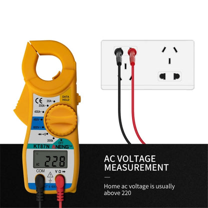 ANENG KT-87N Clamp Voltage And Current Measuring Multimeter(Yellow) - Consumer Electronics by ANENG | Online Shopping UK | buy2fix