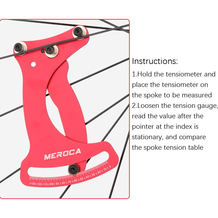 MEROCA Bicycle Ring Calibration Tool Spoke Tension Tube Wheel Set Steel Wire, Color: Red+Wrench - Outdoor & Sports by MEROCA | Online Shopping UK | buy2fix