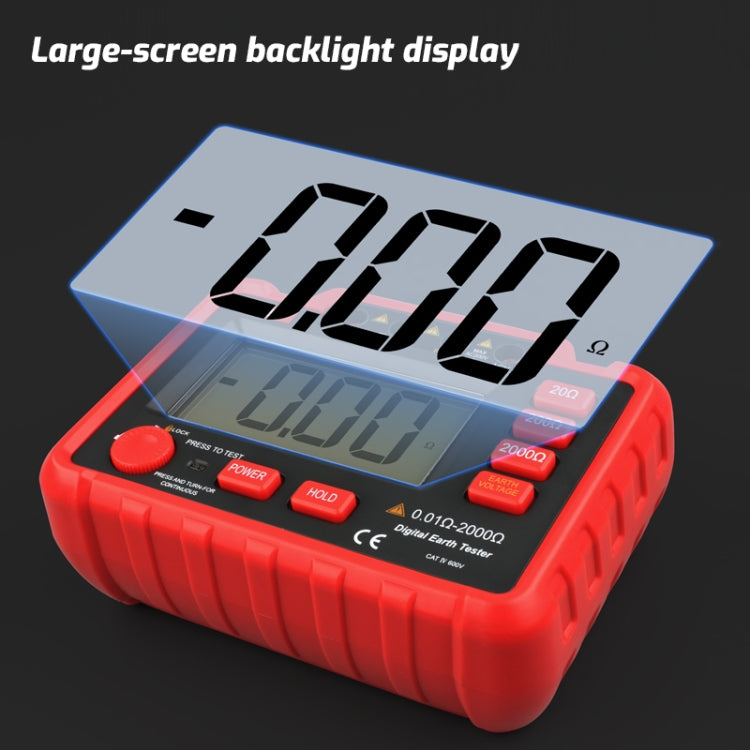 TASI TA8331A Ground Resistance Tester High Accuracy Digitally Ground Resistance Meter - Battery & Resistance Tester by TASI | Online Shopping UK | buy2fix