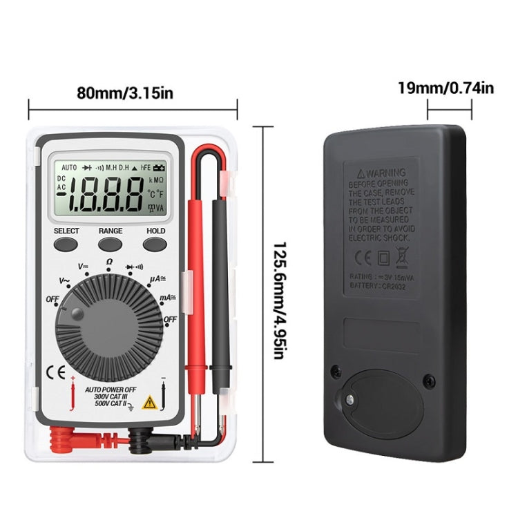 ANENG AN-101 Ultra-thin Mini Digital Display Voltage and Current Multimeter - Consumer Electronics by ANENG | Online Shopping UK | buy2fix