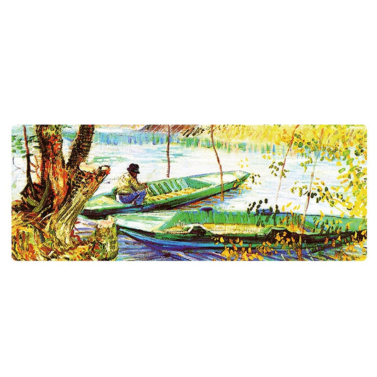 300x800x2mm Locked Am002 Large Oil Painting Desk Rubber Mouse Pad(Fisherman) - Mouse Pads by buy2fix | Online Shopping UK | buy2fix