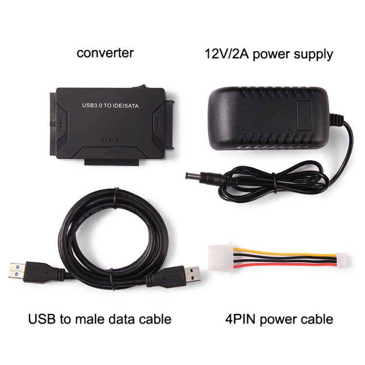 USB3.0 To SATA / IDE Easy Drive Cable Hard Drive Expanding Connector, Plug Specification: UK  Plug - USB to IDE / SATA by buy2fix | Online Shopping UK | buy2fix