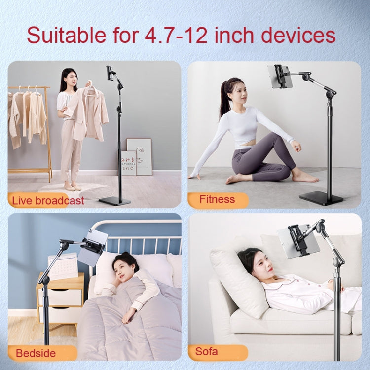 1.6m Retractable Turbo Self-locking Mobile Phone Tablet Bracket Rotatable Anti-shake Bracket - Lazy Bracket by buy2fix | Online Shopping UK | buy2fix