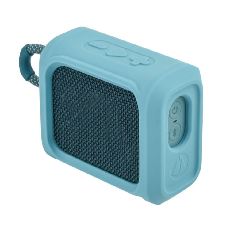 Speaker Portable Silicone Protective Cover Can Be Fastened With Strap For JBL GO3(Pink Blue) - Protective Case by buy2fix | Online Shopping UK | buy2fix