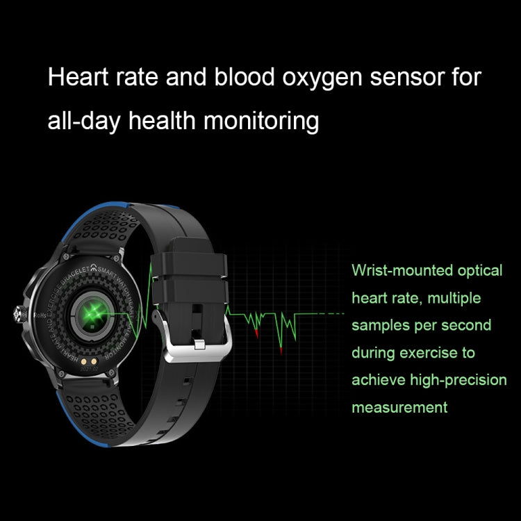 Wearkey E15 1.28 Inch Smart Heart Rate Monitoring Touch Screen Watch(Silver Gray) - Smart Wear by Wearkey | Online Shopping UK | buy2fix
