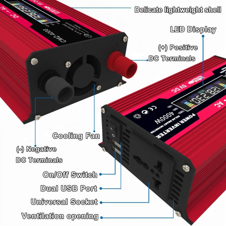 Solar Power System Inverters+30A Controller+18W 18V Solar Panel, Specification: Black 12V To 220V - Charger by buy2fix | Online Shopping UK | buy2fix