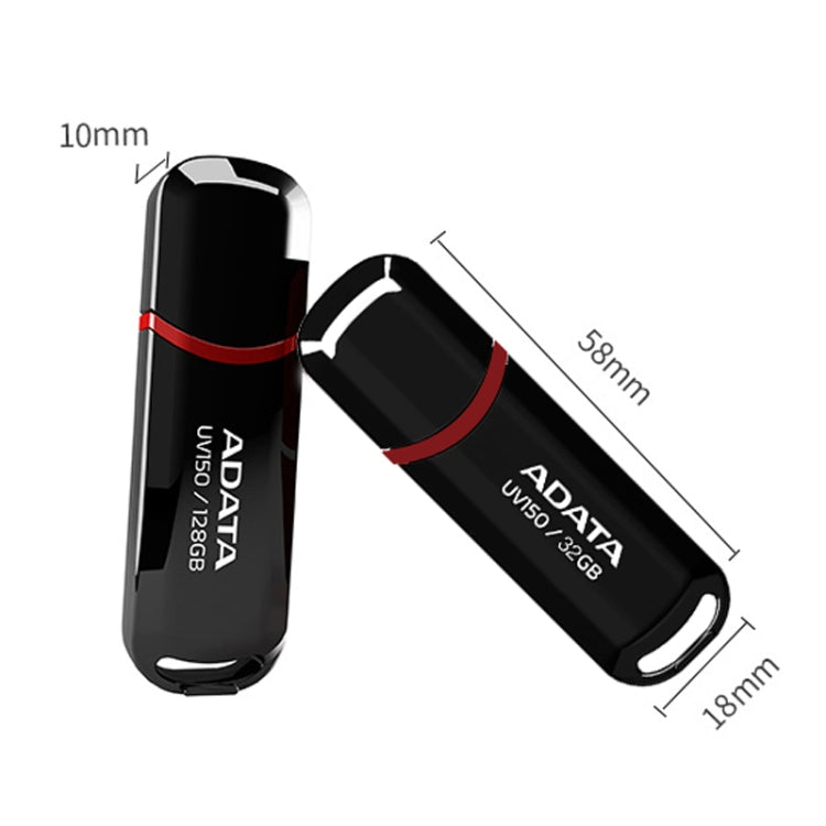 ADATA UV150 High Speed USB3.1 Business USB Flash Drive, Capacity: 32GB(Black) - USB Flash Drives by ADATA | Online Shopping UK | buy2fix