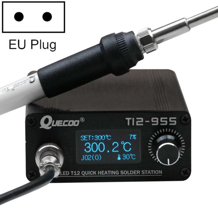 QUECOO 1.3-inch Screen Constant Temperature Soldering Iron, Set: EU Plug (955+M8) - Electric Soldering Iron by QUECOO | Online Shopping UK | buy2fix