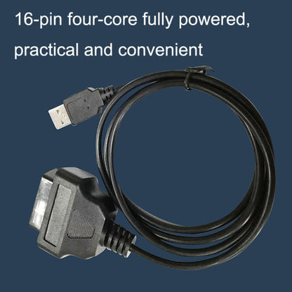 16PIN USB AM To OBD2 Female Conversion Cable Car Computer Diagnostic Cable - In Car by buy2fix | Online Shopping UK | buy2fix