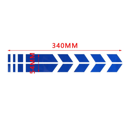 10 PCS Car Stripe Reflective Sticker Motorcycle Fender Arrow Stickers(Blue) - In Car by buy2fix | Online Shopping UK | buy2fix