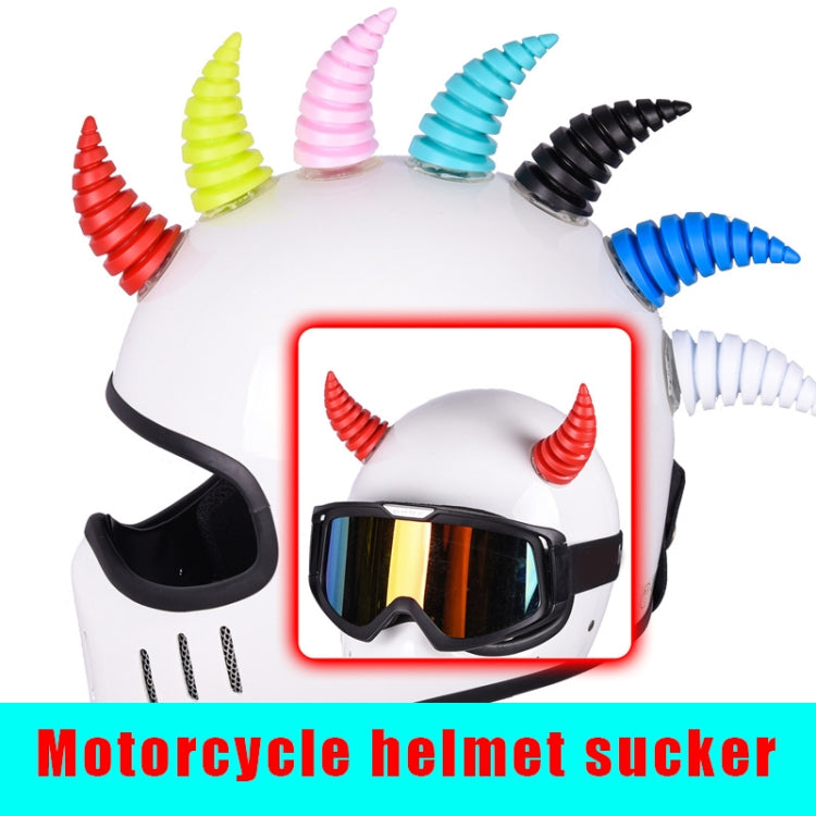 2PCS Motorcycle Horn Sucker Helmet Decoration(Green) - In Car by buy2fix | Online Shopping UK | buy2fix