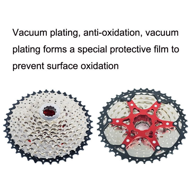 VG Sports Split Mountain Bike Lightweight Cassette Flywheel, Style: 9 Speed 42T (Silver) - Bicycle Chains & Rounds by VG Sports | Online Shopping UK | buy2fix