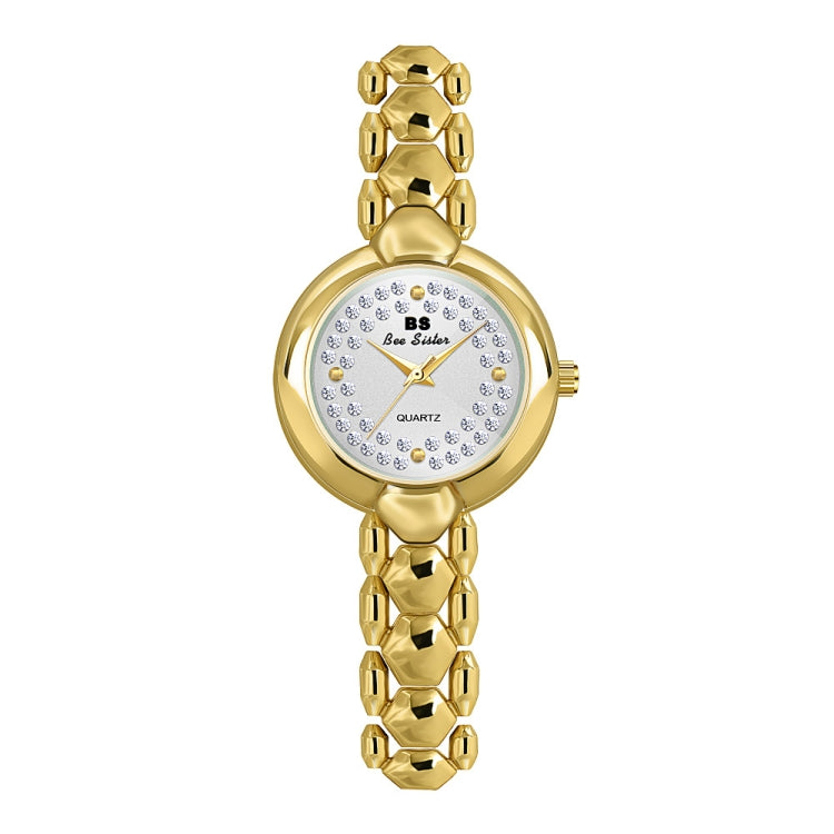 BS Bee Sister FA1691  Ladies Diamond Watch Jewelry Chain Watch(Gold) - Alloy Watches by BS Bee Sister | Online Shopping UK | buy2fix