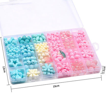 24 Grid Acrylic Beaded Kids DIY Necklace Bracelet Toys(Bead In Bead) - DIY Developmental Toys by buy2fix | Online Shopping UK | buy2fix