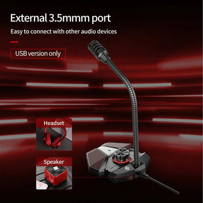 3.5mm JK Omni-directional Pick-up Microphone Built-in Sound Card  Flexible Gaming Mic - Microphone by buy2fix | Online Shopping UK | buy2fix