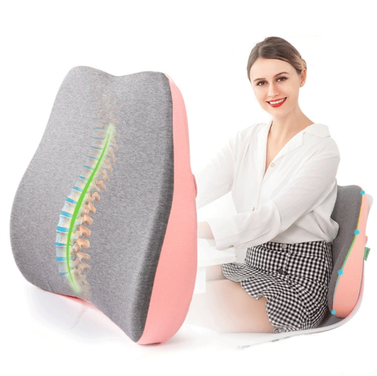 Memory Foam Lumbar Pillow Office Seat Lumbar Cushion(Tibetan) - Home & Garden by buy2fix | Online Shopping UK | buy2fix