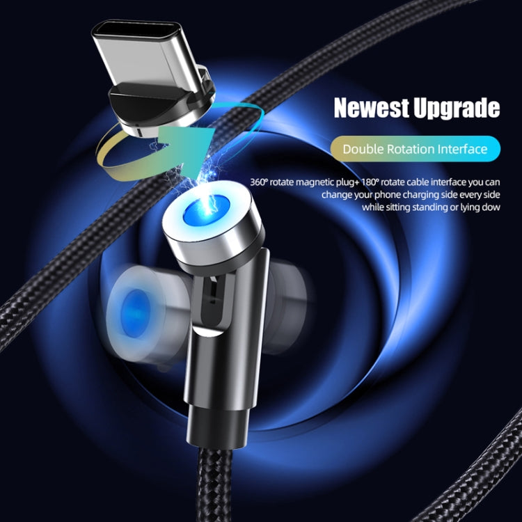 CC56 Micro USB Magnetic Interface Dust Plug Rotating Data Charging Cable, Cbale Length: 1m(Black) -  by buy2fix | Online Shopping UK | buy2fix