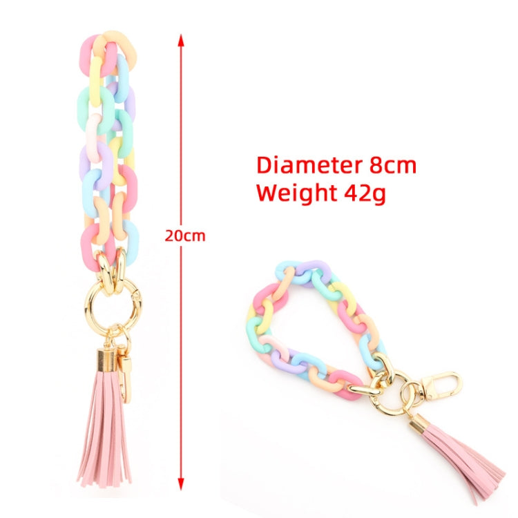 Keychain Ladies Acrylic Bracelet Jewelry(Pink) - In Car by buy2fix | Online Shopping UK | buy2fix