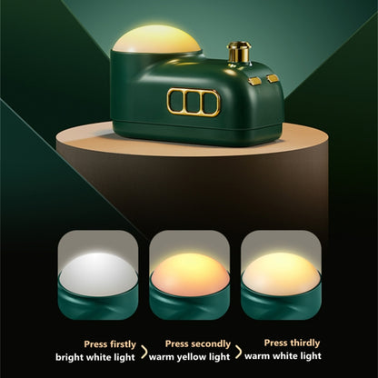 Retro Steam Train Air Humidifier USB Night Light Atmosphere Decor Lamp, Color: Green-Projection - Home & Garden by buy2fix | Online Shopping UK | buy2fix