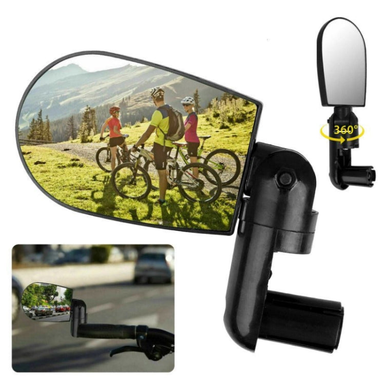 2 Pairs Adjustable Bicycle Flat Rearview Mirror Cycling Accessories(Blue) - View Mirrors by buy2fix | Online Shopping UK | buy2fix