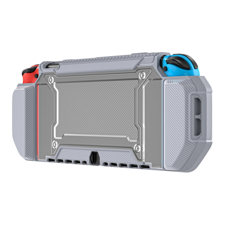 TPU+PC Two-in-one Non-slip Protective Case for Nintendo Switch OLED(Grey) - Cases by buy2fix | Online Shopping UK | buy2fix