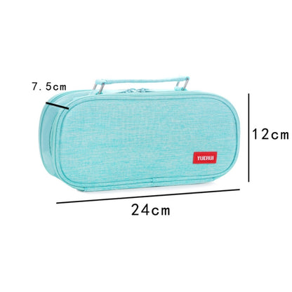 Large Capacity Multi-layer Portable Stationery Bag Canvas Pen Bag(Blue) - Pen Holder by buy2fix | Online Shopping UK | buy2fix