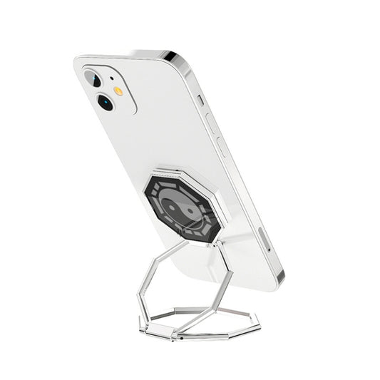 Metal Ring Buckle Live Rotating Magnetic Suction Car Desktop Tablet Folding Phone Bracket(Bagua Map) - Desktop Holder by buy2fix | Online Shopping UK | buy2fix