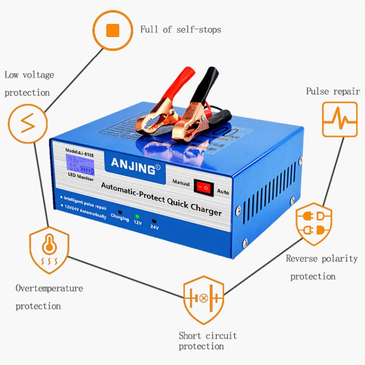 ANJING AJ-618E Battery Charger Car Battery Repairer, Model: AU Plug - In Car by buy2fix | Online Shopping UK | buy2fix