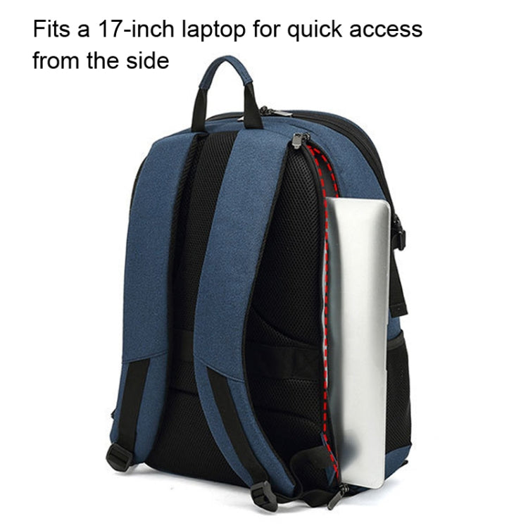 TONO LED Light SLR Digital Camera Backpack With USB Port(Blue) - Backpack by TONO | Online Shopping UK | buy2fix