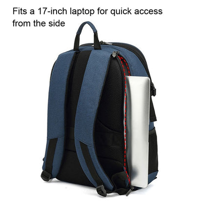 TONO LED Light SLR Digital Camera Backpack With USB Port(Blue) - Backpack by TONO | Online Shopping UK | buy2fix