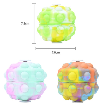 3 PCS Rotating Glowing Octagonal Silicone Ball Educational Toys, Specification: Not Glow(Pink Green) - Squeeze Toys by buy2fix | Online Shopping UK | buy2fix