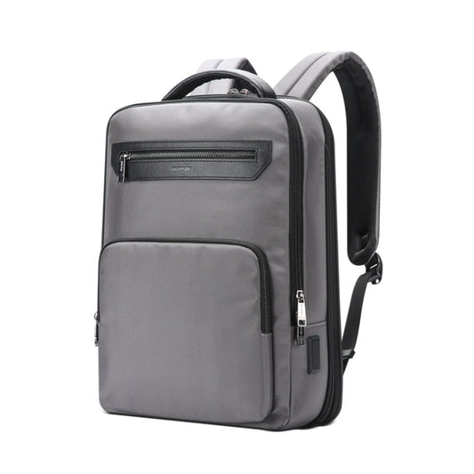 Bopai 61-121518 Multi-compartment Waterproof Expandable Backpack with USB Charging Hole(Dark Gray) - Backpack by Bopai | Online Shopping UK | buy2fix
