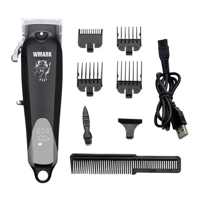 WMARK NG-103B Electric Hair Clipper Wireless LCD Display Hair Clipper(Black) - Hair Trimmer by WMARK | Online Shopping UK | buy2fix