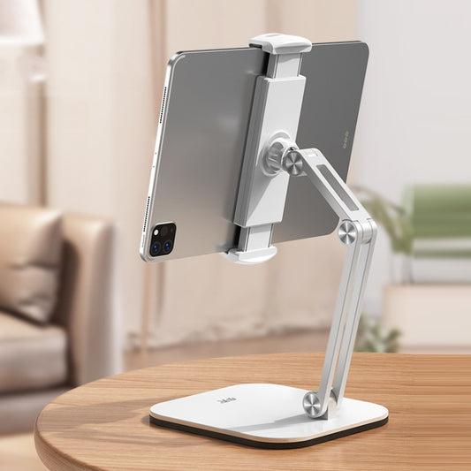 SSKY X27 Tablet Computer Desktop Mobile Phone Adjustable Support Frame, Style: Double Arms (White) - Desktop Holder by SSKY | Online Shopping UK | buy2fix