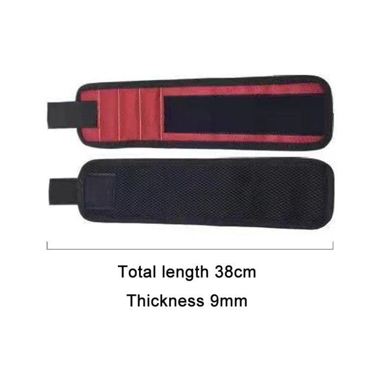 Electric Woodworking Multifunctional Powerful Magnetic Wrist Strap, Style: Five Rows Black - Others by buy2fix | Online Shopping UK | buy2fix