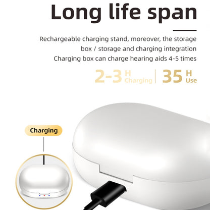 GM-902 Wireless Magnetic Charging Bluetooth Hearing Aids Elderly Sound Amplifier(Skin-color+White) - Hearing Aids by buy2fix | Online Shopping UK | buy2fix