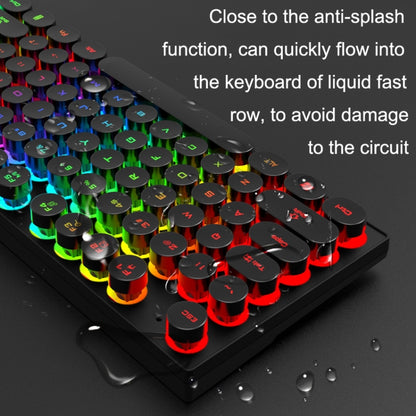 K-Snake K4 104 Keys Glowing Game Wired Mechanical Feel Keyboard, Cable Length: 1.5m, Style: Mixed Light Black Square Key - Wired Keyboard by buy2fix | Online Shopping UK | buy2fix