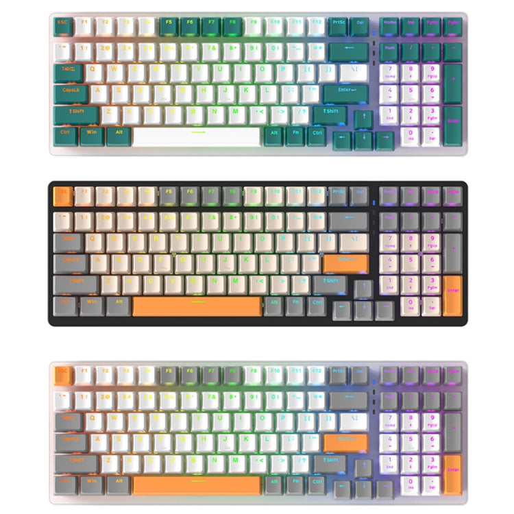 ZIYOU LANG  K3 100 Keys Game Glowing Wired Mechanical Keyboard, Cable Length: 1.5m, Style: Water Green Version Green Axis - Wired Keyboard by ZIYOU LANG | Online Shopping UK | buy2fix